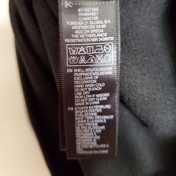 Forever 21 black stretch knit shift dress pearl metallic collar Small Audrey - Picture 6 of 12